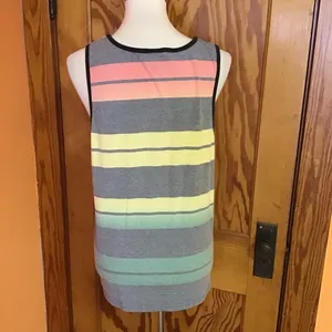 Hang Ten Striped Tank Top Medium Surfer Beach Y2K Skate Cali Casual Tank thumbnail 8
