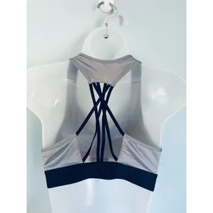 Victoria's Secret Sports Bra The Player Bra Large Gray and Black Sportswear thumbnail 2