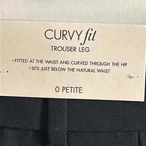 Ann Taylor Women’s Petite Black Curvy Fit Trouser Leg Dress Career Pants thumbnail 5