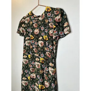 RHODE Black White Yellow Floral Lulani Crew Neck Short Sleeve Cocktail Dress 2 thumbnail 13