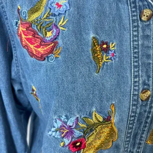 Vintage Bobbie brooks denim chambray embroidered shirt thumbnail 8