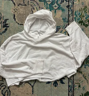 Fabletics Cropped White Sweatshirt thumbnail 1