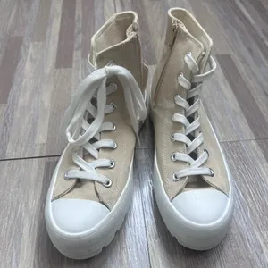 Sincerely Jules Vespa Z High-Top Cream Canvas Platform Sneakers Women’s 8.5 thumbnail 10