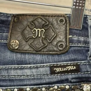 Miss Me Jeans JP5489B2 Boot Cut Distressed Size 29 Color DK131 Y2K Embroidered thumbnail 6