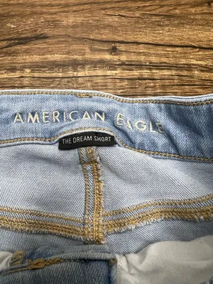 American Eagle Dream Short Distressed Light Wash Stretch Denim Shorts 000 thumbnail 2