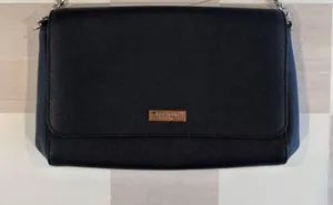 kate spade new york tilden place alek black saffiano leather flap shoulder bag purse thumbnail 1