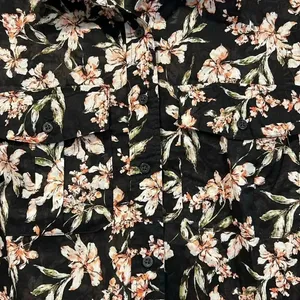Lauren Ralph Lauren Courtenay black with pink floral design top size small thumbnail 4
