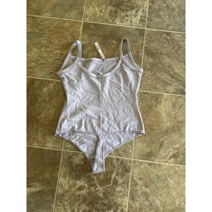 Skims Cotton Jersey Scoop Neck Bodysuit Oyster Size Large thumbnail 7