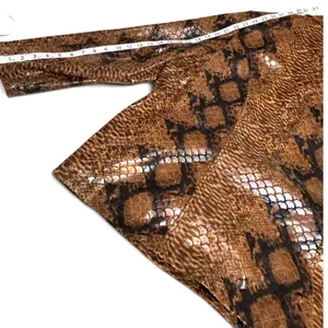 Selene Sport Snake Print Faux Leather Jacket Women’s 2X Y2K Brown Zip Up Coat thumbnail 8