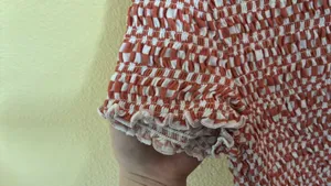American Eagle Orange Striped Top thumbnail 7