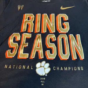 Clemson Tigers Nike 2018 National Champions “RING SEASON” T-Shirt BLACK GOLD thumbnail 3