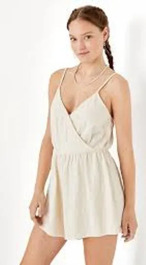AMERICAN EAGLE Short and Sweet Romper 100% Cotton Size Small S MINIMALIST BEACH thumbnail 1