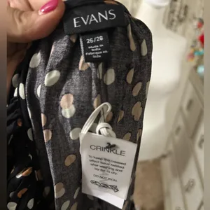 Evan’s polka dots blouse‎ Black Size 26 thumbnail 3