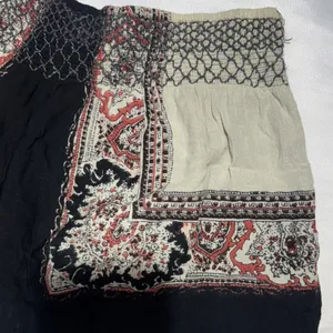 Free People Black, Cream & Red Paisley High-Waist Shorts thumbnail 4