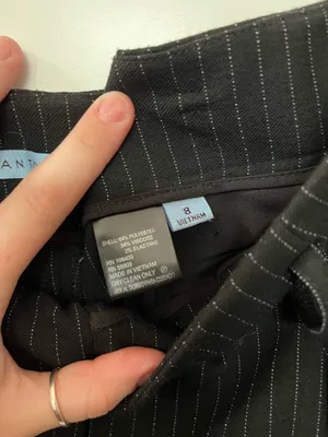 Antonio Melani Black Pinstripe Pants size 8 thumbnail 4