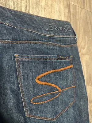 Seven7 Dark Blue Flare Jeans thumbnail 4