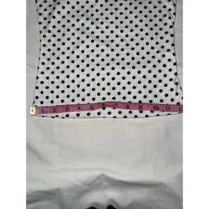 Halter Tank Top Set Solid Black‎ and White Polka Dot Square Neck 2 Pack Black Size XS thumbnail 9