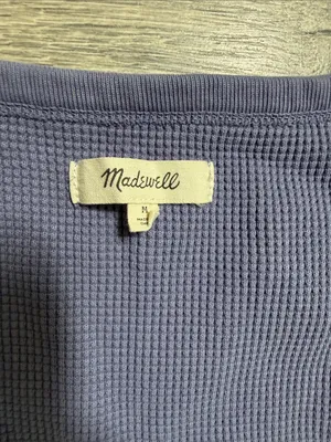Madewell Purple and Tan Waffle Knit Scoop Neck Tank thumbnail 3
