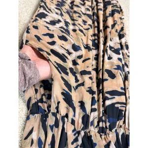 Flawed Karina Grimaldi abstract animal Print culotte jumpsuit elastic waist‎ thumbnail 3