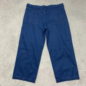 Abercrombie & Fitch Jeans Womens 34 Blue Wide Leg Mid Rise Baggy Streetwear 18 thumbnail 6