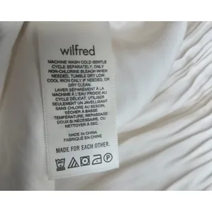 Aritzia Wilfred Milou Blouse Plisse Satin Pin-Tuck Cream Birch Size S Coquette thumbnail 12