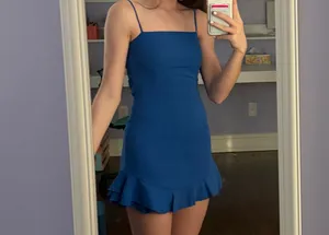 Lucy in the Sky Aubrey Ruffle Dress Blue thumbnail 2