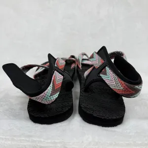 Muk Luks Sport Strappy Sandals Womens‎ Multicolor Chevron Boho Outdoor Sandals 9 thumbnail 4