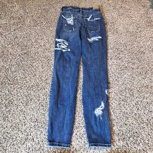American Eagle Curvy High Rise Jegging Jeans 4‎ Dark Wash Distressed Next Level thumbnail 8
