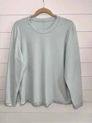 lululemon athletica Pale Blue Long-Sleeve Crew Tee thumbnail 3