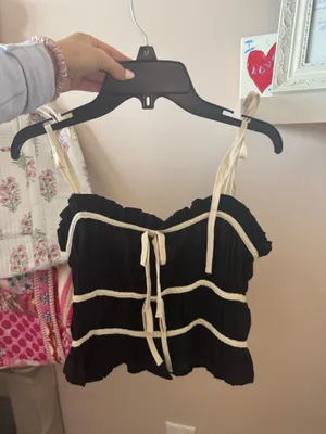 NWT Black and White Boutique Top Size XS thumbnail 1