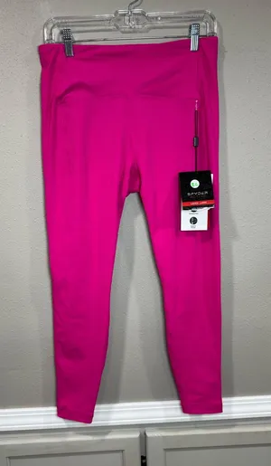 NWT Spyder Ribbed Pink Legging thumbnail 1