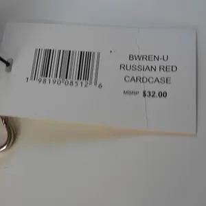 Steve Madden BWREN-U Russian Red Quilted Card Case Keychain Wallet NWT thumbnail 5