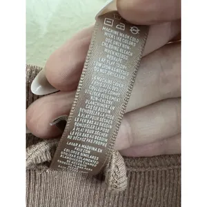 Skims Woman’s Pajama Top Size S Long Sleeve Button Up‎ Brown Ribbed Collared thumbnail 4