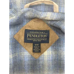 *PENDLETON Jacket Womens Medium Sherpa Fleece Full Zip Plaid Lining Fuzzy Coat thumbnail 3