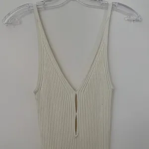 Abercrombie & Fitch keyhole white midi sweater dress thumbnail 2