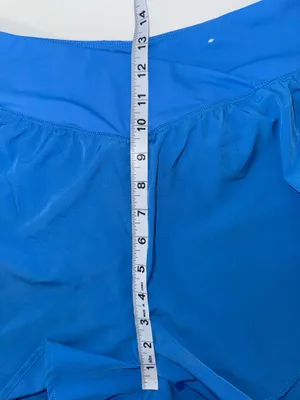 Maurices High Rise Crossover Flyaway Shorts Blue 3” Pull On Athleisure thumbnail 8
