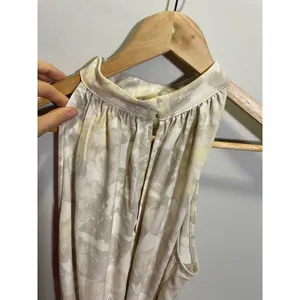 Prologue Midi Dress Womens Small Beige Floral Halter Neck Sleeveless Belted Boho thumbnail 6