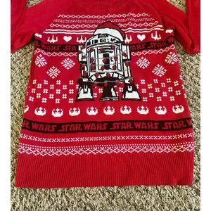 Star Wars Woman's R2D2 Red Ugly Christmas Sweater Size‎ XS thumbnail 6