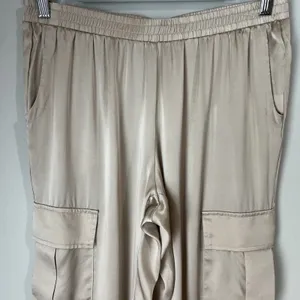 Amanda Uprichard Satin Matching Set Large 100% Silk Frankie Bomber Jacket Pants thumbnail 7