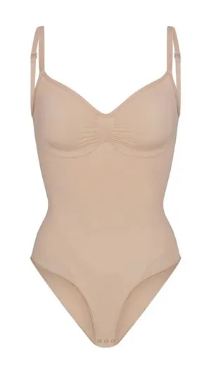 NEW SKIMS SEAMLESS‎ SCULPT BRIEF BODYSUIT Mica Clay Size XS thumbnail 1