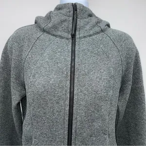 lululemon athletica Dk Gray Full Zip SCUBA Hoodie Jacket Front Pockets-Size 4 thumbnail 2
