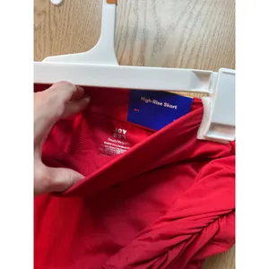 New Women’s Joy Lab Athletic Stretchy Skort High Rise Pockets Red size Small thumbnail 4