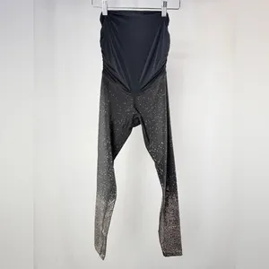 Beyond Yoga Alloy Beyond The Bumpy Maternity Leggings Black‎ Silver XS thumbnail 2