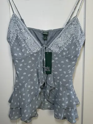 Wild Fable Blue Paisley Bandana Cami Tank Top XS thumbnail 3