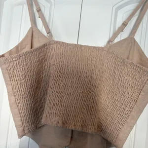 Love Tree Tan Button Front Tank Top‎ Size Large thumbnail 4