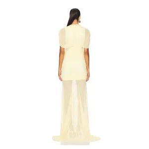 Amanda Uprichard Evianna Gown in Cornsilk Yellow Size Small thumbnail 2