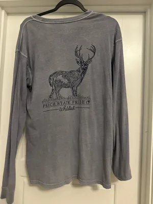 Peach state pride long sleeve white tailed deer t-shirt thumbnail 3