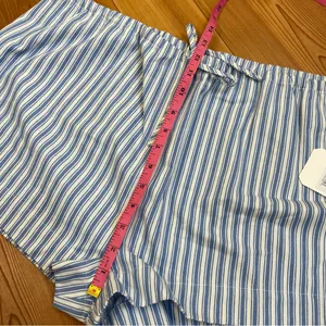 Altar'd State High Rise Blue White Striped Pajama Lounge Shorts Cotton NWT XXL thumbnail 3