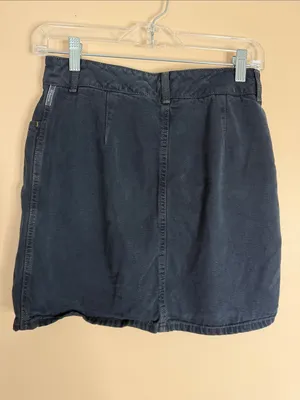 Classic Black Mini Skirt with Double Button Waist Size 4 thumbnail 5