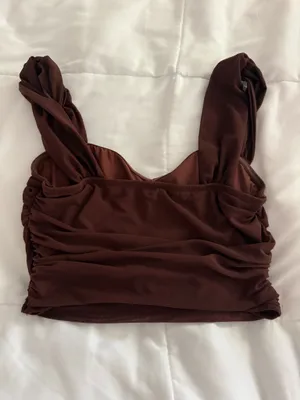 Shein Brown Cropped Tank Top thumbnail 2